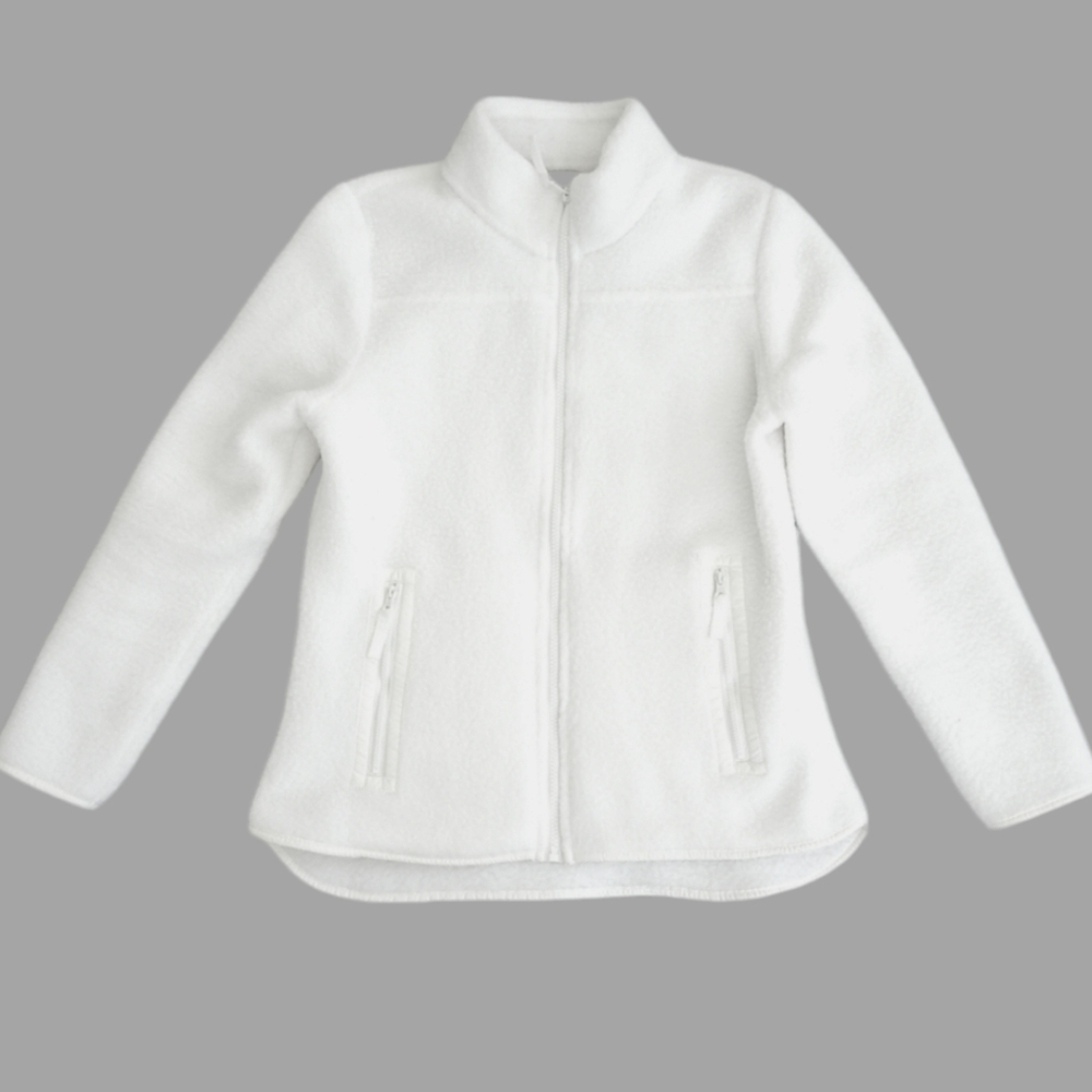 Talbots Suoer Soft Sherpa WOVEN TRIM Light Cream (almost white)Jacket